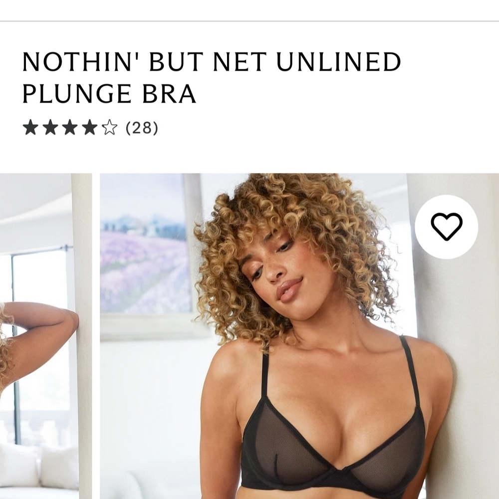 Savage X Fenty Sheer Plunge Bra - Black